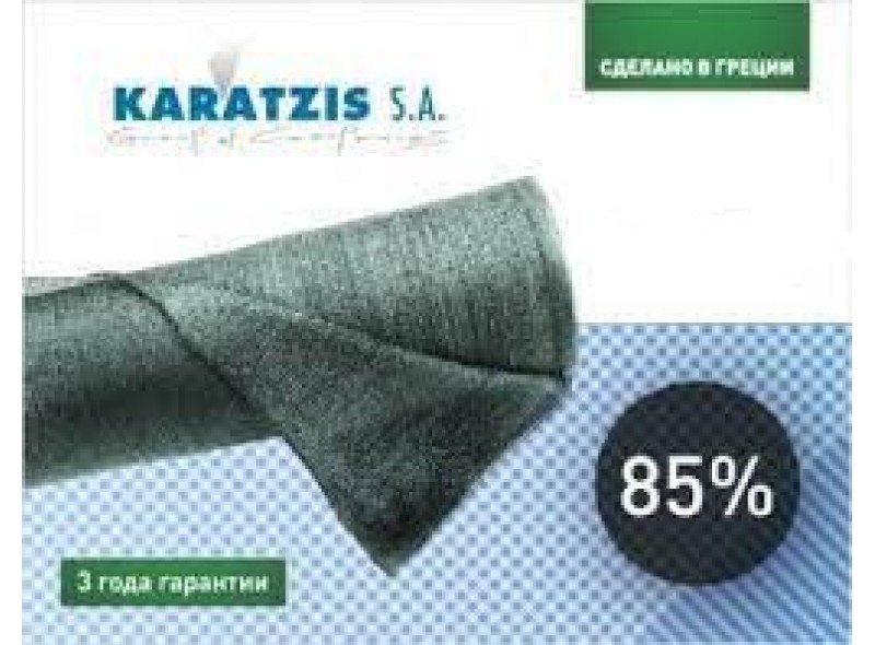 Сітка затіняюча 85% затінення, 2м*50м, зелена, 87г/кв.м (Греція)